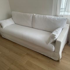 IKEA 3 seater white sofa - excellent condition