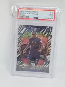 Randal Kolo Muani PSA 9 Zebra /25 RC 25/25 Panini Select FIFA