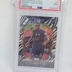 Randal Kolo Muani PSA 9 Zebra /25 RC 25/25 Panini Select FIFA
