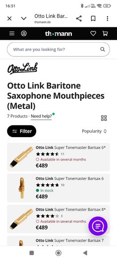 Baritone Saxophone Mouthpiece