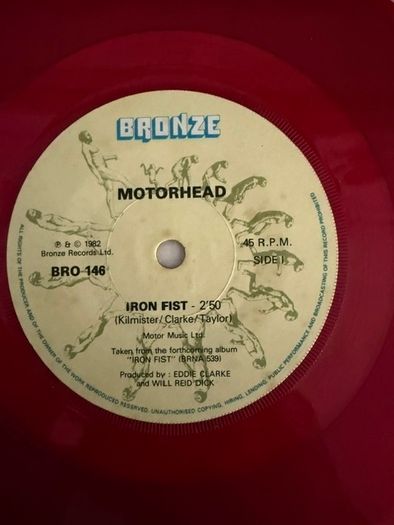 Iron Fist - Motorhead [Vinyl 7", Red Pressing]