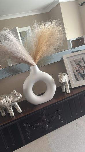 Vase pampas 2 elephants