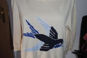 Papaya Weekend Oatmeal bird pattern top size UK16 EU44 Postage included