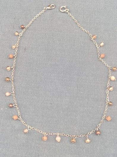 Vintage Sterling Silver necklace with Semi-Precious stones