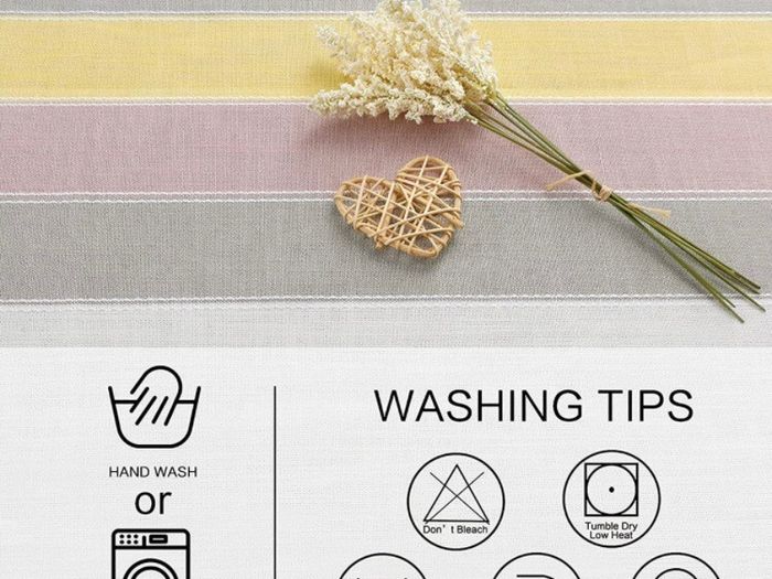 Washable Stitching Tassel Table Cloth Cotton Linen Tablecloth Rectangular Dust-Proof Table Cover (MULTIPLE SIZES, SEE DESCRIPTION"