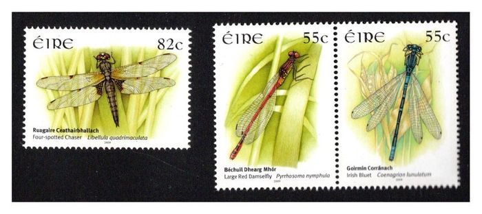2009 Ireland Flora & Fauna Dragonflies Commemorative Stamps Mint Never Hinged (MNH)