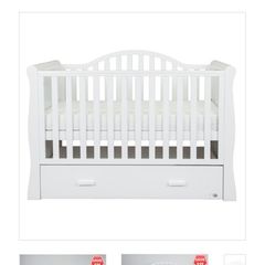 Olso Sleigh Cot Bed height adjustable