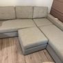 Couch with chaise and foot stool Image 5