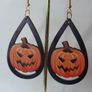 Halloween Scary Pumpkin Waterdrop Earrings Image 6