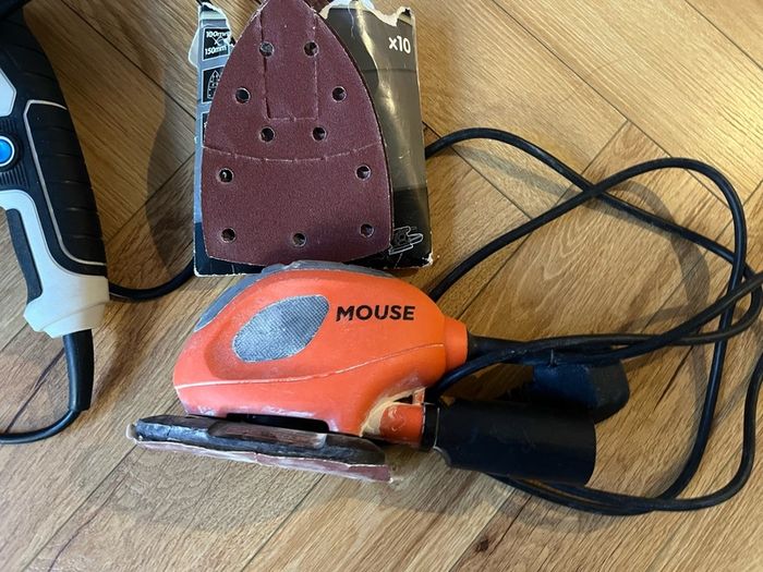 DIY kit; Sander, Multitool and Drill with bits