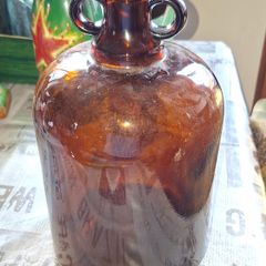 2 Demijohn Jars, Amber and Clear glass, often used for Home Brewing or Rustic Decor PRICE IS FOR 1 ONLY Measurements in the photos, collectible. Postage Available or Collection