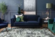 Navy 3-Seater Sofa  Like New!