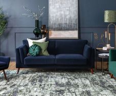 Navy 3-Seater Sofa  Like New!
