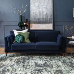 Navy 3-Seater Sofa  Like New!