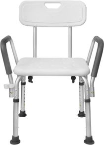 Shower Stool Height Adjustable - Shower Chair for Seniors Pregnant Women Bath Chair for Shower (with Arm and Backrest):AVAILABLE FOR COLLECTION