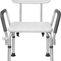 Shower Stool Height Adjustable - Shower Chair for Seniors Pregnant Women Bath Chair for Shower (with Arm and Backrest):AVAILABLE FOR COLLECTION