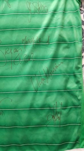 Vintage Rep Of Ireland Multi Signed Umbro Shirt