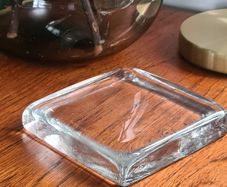Glass vintage handmade paper weight, candle stand