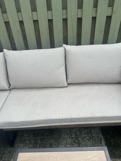 modern L shape seating set with matching coffee table
