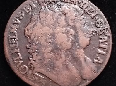 #626 - Ireland - 1693 - Half Penny - Willian & Mary