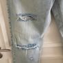 MAN unisex distressed jeans in excellent condition 34 inch waist and 31 inch inside leg FREE STANDARD POSTAGE INCLUDED Image 5