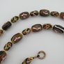Antique Venetian style Tiny Floral & Eyes Glass Beads Necklace Image 3