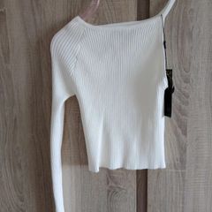 One arm top cream-white strechy size xs s small m