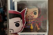 Signed autograph Funko pop Marvel Dr. Strange Benedict Cumberbatch.
