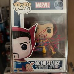 Signed autograph Funko pop Marvel Dr. Strange Benedict Cumberbatch.