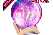 3D Lamp,Galaxy Projector Night Light,Moon Lamp,Mood Light,8cm/3.15'' 3D Print LED Moon Light with Touch Control and USB Rechargeable,Dimmable Light (FREE SHIPPING)