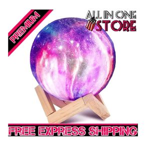3D Lamp,Galaxy Projector Night Light,Moon Lamp,Mood Light,8cm/3.15'' 3D Print LED Moon Light with Touch Control and USB Rechargeable,Dimmable Light (FREE SHIPPING)