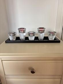 Candles - Tealight Holders (5) on a Tray