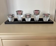 Candles - Tealight Holders (5) on a Tray