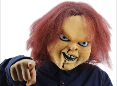 Chucky Mask Latex Over Head Halloween Mask.