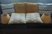 Cushions x 2 and Plain Tapered Lampshades x 2 .. All for 24.00euro.. Final Price Drop