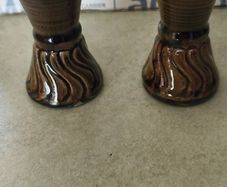 Cornish Art, Fine Art and Studio Pottery Small Vase, Hand Made Set of 2.