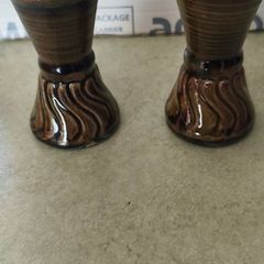 Cornish Art, Fine Art and Studio Pottery Small Vase, Hand Made Set of 2.