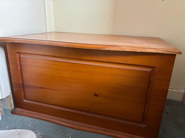 Wooden blanket box