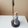 Irish Vintage Table Lamp by Mahoona  Lighting  porcelain figurine on the wooden base Height 43 cm Image 7