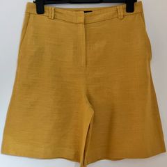 Ladies Ochre Linen Mix Shorts by Marks&Spencer