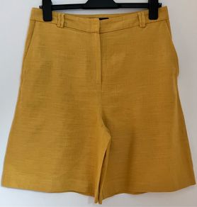 Ladies Ochre Linen Mix Shorts by Marks&Spencer