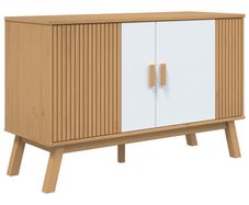 Sideboard White and Brown 114x43x73.5 cm