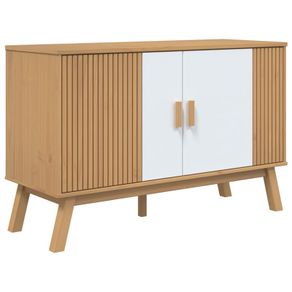 Sideboard White and Brown 114x43x73.5 cm