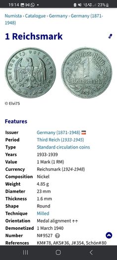 Germany 1 mark 1935