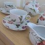 Dunnes Home tea set, for 3 person, contains 11 pcs, including 3 tea cups, 3 saucers, a milk jar, a sugar bowl with lid and a tea pot with lid. Brand new, impeccable conditions. Any scratches, cracks or cips. Image 3