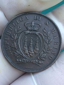 1894 10 Centesimi San Marino Low mintage 150k Only AU condition Post included
