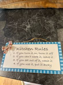 Kitchen quote sign
