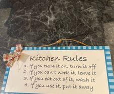 Kitchen quote sign