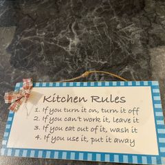 Kitchen quote sign