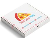 Custom Logo Printed on Top White Pizza Boxes Corrugated Take Out Cardboard Delivery Pizza Boxes